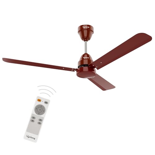 Lifelong 1200Mm Bldc Ceiling Fan For Home (48 Inch) – 35-Watt Smart Fan With 350 Rpm High Speed – Up To 60% Energy Saving Noiseless Fan – Remote Control Fans For Home Ceiling (Llcfbl902)