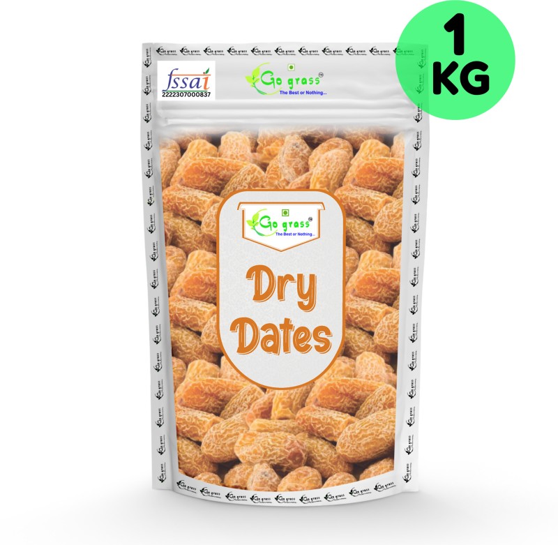 Go Grass | Khajur Kharak | Arabian Dates | Exceptional Taste And Soft Texture, No Sugar | Dates(1 Kg)