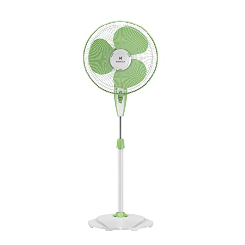 Havells Gatik Neo 400Mm Pedestal Fan (White Green) 5 Stars