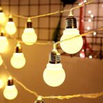 One94Store Frosted Bulb Led String Light 16 Led 3 Meter Warm White Fairy String Light For Decoration Light Plug-In (Warm White)(Plastic) 3 Meters