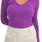 Houseofcommon Casual Solid Women Purple Top