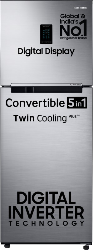 Samsung 301 L Frost Free Double Door 2 Star Convertible Refrigerator(Elegant Inox, Rt34C4522S8/Hl)