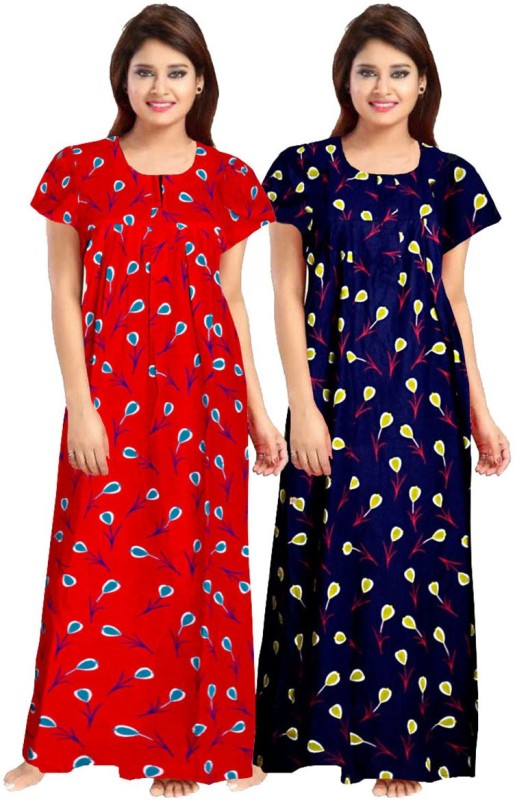 Pvr Women Nighty(Multicolor)