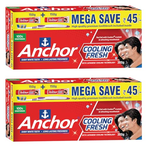 Anchor Red Cooling Fresh Gel Toothpaste 600Ggm (150Gx4)