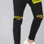 Arj Slim Men Black, Yellow Jeans