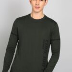 Metronaut Printed Men Round Neck Dark Green T-Shirt