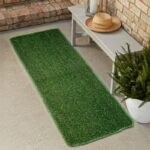 Status Artificial Grass Door Mat(Green, Large)