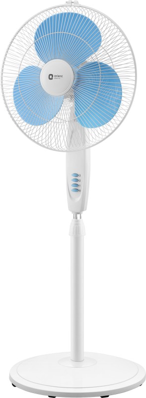 Orient Electric Stand 82 400 Mm 3 Blade Pedestal Fan(Energy Saving | Blue | Pack Of 1)