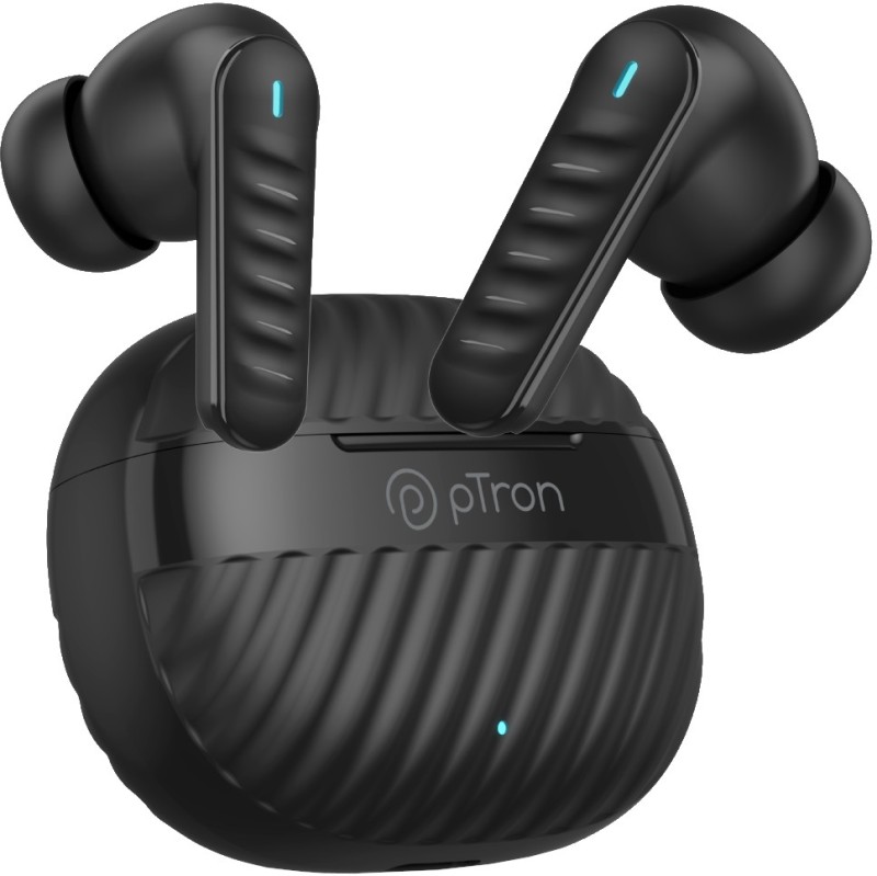 Ptron Bassbuds Nova – Ai Enc 4 Mics, 40Hrs Playback, Deep Bass, 50Ms Low Latency Bluetooth(Black, True Wireless)