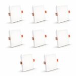 Crompton Star Lord 3In1 | Recessed Downlighter | 10W | Square | 3In1 Mood Lighting | Multi-Colour | Pack Of 8 | False Ceiling Mounted | Bis Safe Wire