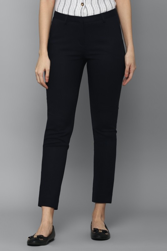 Allen Solly Regular Fit Women Black Trousers