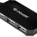 Lapcare Usb 2.0 4 Port Hub With 1.5 Mt Cable Lhb-018 Usb 2.0 4 Port Hub With 1.5 Mt Cable Usb Hub(Black)