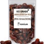 Go Grass Seedless Caliornia Dates | Pin Khajur | Arabian Dates | Exceptional Taste And Soft Texture, No Sugar Added, Good Source Of Dietary Fiber, Gluten Free, Vegan, Fat Free, Cholesterol Free – Perfect Snack For Kids & Adults Dates(1 Kg)