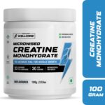 Wellcore Micronised Creatine Monohydrate | Lab Tested | Enhanced Absorption | 100% Pure Creatine(100 G, Unflavored)