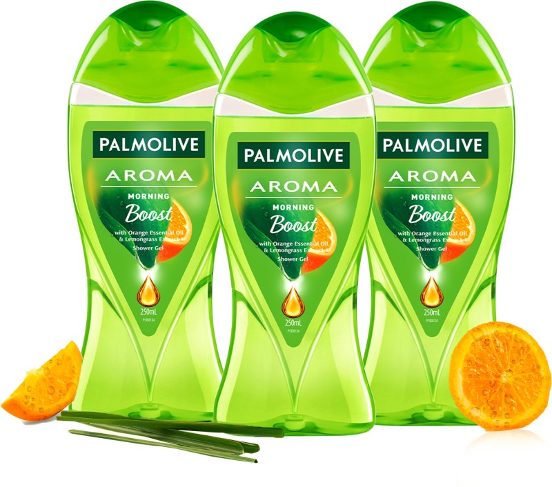 Palmolive Orange Essential Oil & Lemongrass Aroma Morning Boost (Tonic) Body Wash 3X250Ml(3 X 250 Ml)