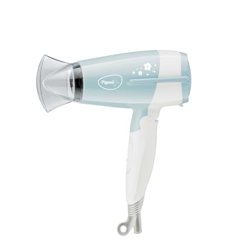 Pigeon Hair Dryer| 1200 Watts| 3 Speed & Temperature With Cool Shot (Hot/Cool/Warm)| Foldable Handle| For Women And Men| 2 Years Warranty| Blue