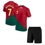 Ronaldo 7 Jersey| Juventus Jersey| Portugal Jersey| Alnasser Jersey (With Black Shorts) For Kids,Men,Boys(Medium 38,Multicolor-24)