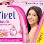 Vivel Lotus Oil Grade 1 Soap Bathing Bar, For Soft Glowing Skin With Vitamin E(4 X 150 G)