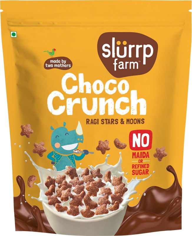 Slurrp Farm No Maida, No Refined Sugar Choco Crunch, Super Saver Pack, Healthy Breakfast, Pouch(1.2 Kg)