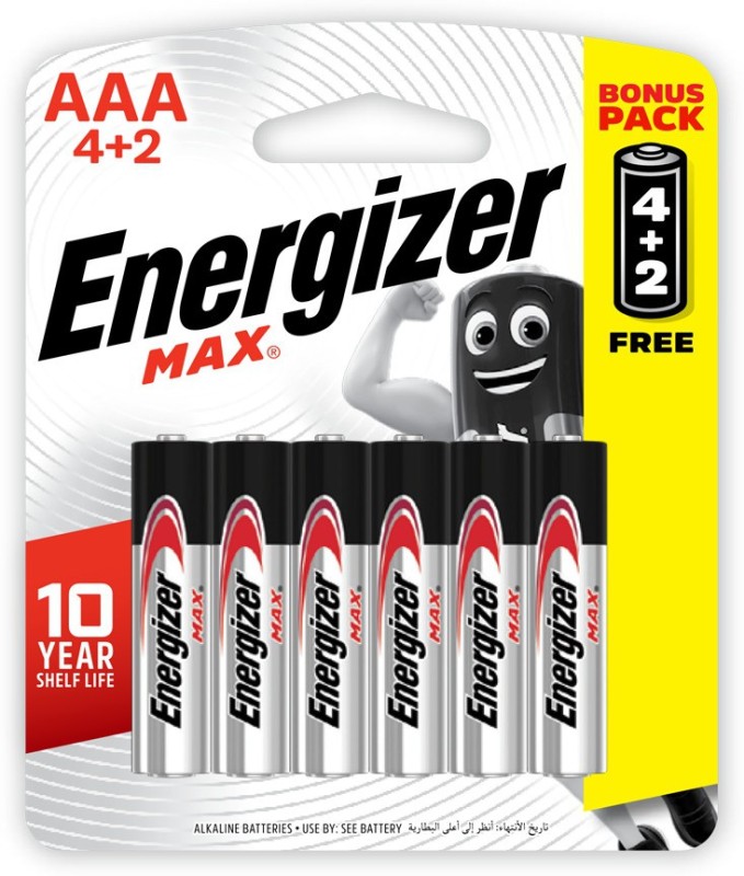 Energizer Primary Alkaline Batteries Max 3A  Battery(Pack Of 6)