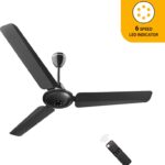Atomberg | Efficio Alpha, 35W, Energy Saving, 1+1 Warranty, 5 Star 1200 Mm 3 Blade Ceiling Fan(Bldc Motor With Remote | Gloss Black | Pack Of 1)