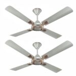 Havells 1200Mm Leganza Es 4B Ceiling Fan | Best Fan In 4 Blade, Premium Finish Decorative Fan, High Air Delivery | Energy Saving, 100% Pure Copper Motor, 2 Year Warranty | (Pack Of 2, Bronze Gold)