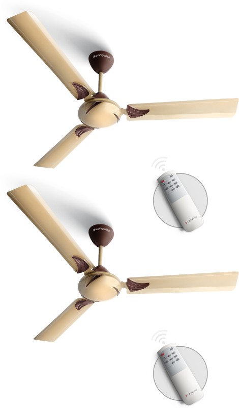 Longway Creta P2 1200 Mm 3 Blade Ceiling Fan(Ultra High Speed | Golden | Pack Of 2)