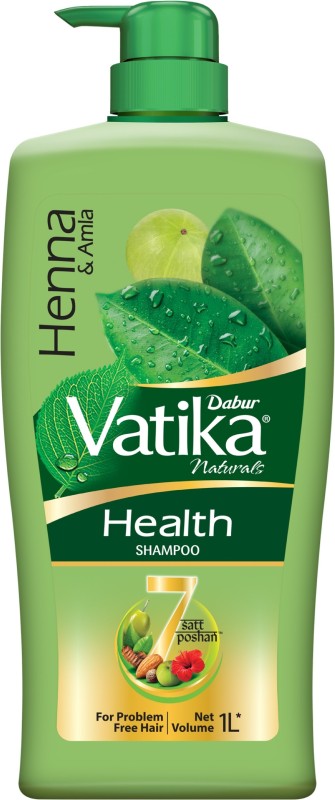 Dabur Vatika Health Shampoo, With 7 Natural Ingredients, Controls Frizz(1 L)