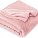 Bsb Home® Premium Plush Single Blanket | 300 Gsm Lightweight Cozy Soft For Bed, Sofa, Couch, Travel & Camping| 150X220 Cm Or 60X86 Inches | Pink
