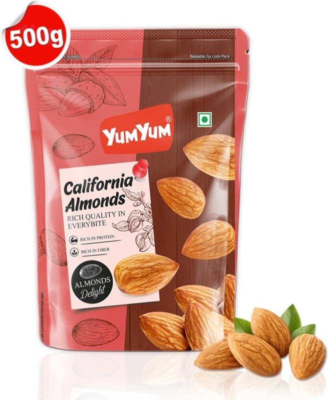 Yum Yum 100% Natural California Almonds(500 G)