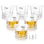 Treo By Milton Quadra On The Rocks Tumbler, 290 Ml Crystal Clear Whiskey Glasses Set Of 6, Drinking Glass Tumblers For Water, Juice, Bourbon, Wine & Cocktail Perfect For Home Parties Restaurants