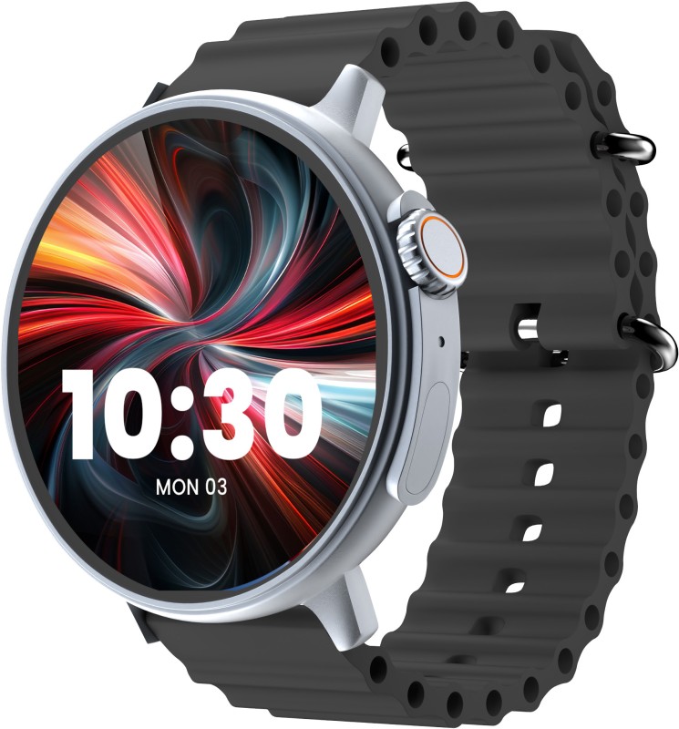 Cellecor Ray 1.43″ Amoled Display | 700 Nits | Aod | Bt-Calling | Ai Voice | Split Screen Smartwatch(Black Strap, Free Size)