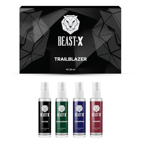 Puresense Beast – X Trailblazer Perfume Gift Set (Victor + Conqueror + Champion + Winner) | Long Lasting Men’S Perfume Combo Pack Travel Set (4X20Ml) 80Ml