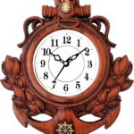 Big Bang Creations Analog 31 Cm X 24 Cm Wall Clock(Brown, With Glass, Standard)