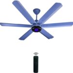 Candes Phantom Led Light 5 Star 1200 Mm 6 Blade Ceiling Fan(Bldc Motor With Remote | Blue Black | Pack Of 1)