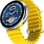 Fire-Boltt Cyclone Pro, 36.3Mm (1.43) Amoled Display, 466*466 Px Resolution, 123 Sports Smartwatch(Yellow Strap, Free Size)