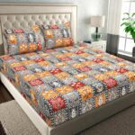 Vas Collections 160 Tc Cotton Double Abstract Flat Bedsheet(Pack Of 1, Multicolor 2, Jaipuri Print)