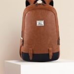 Gear Classic Leather Laptop Backpack Without Anti Theft 28 L Laptop Backpack(Tan)