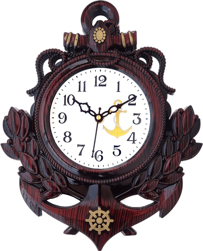 Big Bang Creations Analog 31 Cm X 24 Cm Wall Clock(Red, With Glass, Standard)