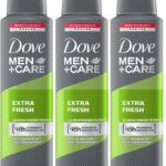 Dove Men+Care Extra Fresh Dry Spray Antiperspirant Deodorant (Pack Of 3) Deodorant Spray  –  For Men(450 Ml, Pack Of 3)