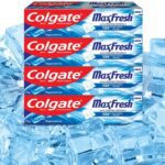 Colgate Maxfresh Toothpaste, Blue Gel Paste With Menthol – Peppermint Ice (Combo Pack) Toothpaste(600 G, Pack Of 4)