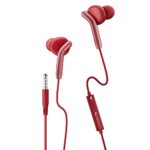 Zebronics Zeb-Bro In Ear Wired Earphones With Mic, 3.5Mm Audio Jack, 10Mm Drivers, Phone/Tablet Compatible(Blue) (Red)