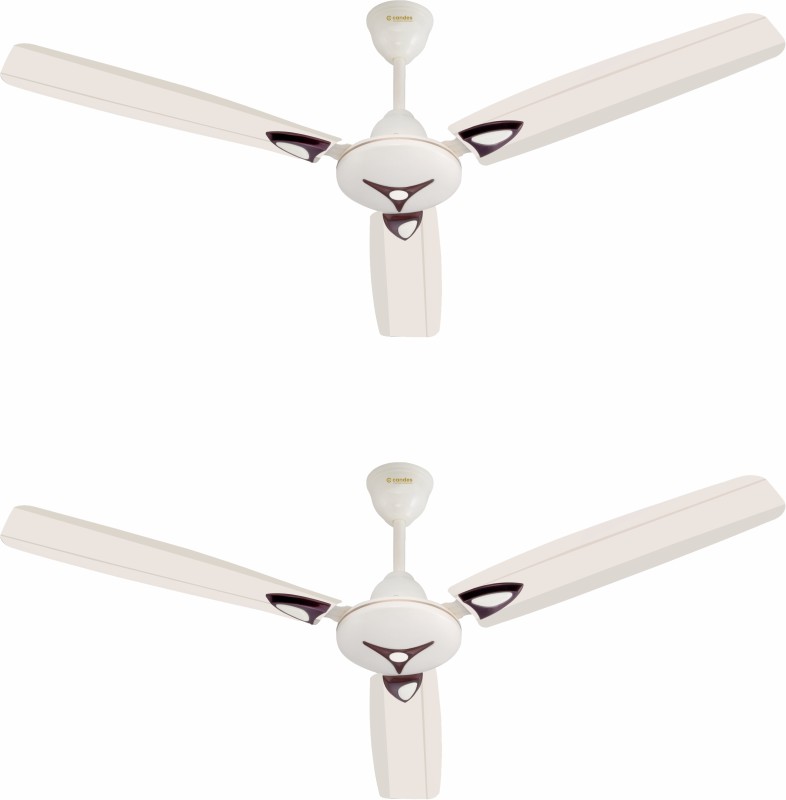 Candes Star 3 Star 1200 Mm 3 Blade Ceiling Fan(Energy Saving | Ivory | Pack Of 2)