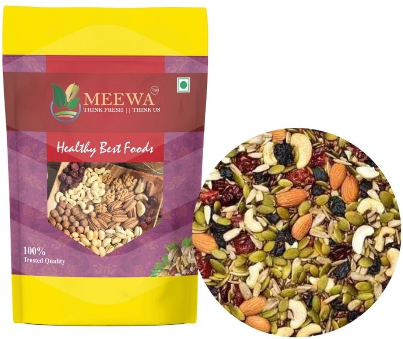 Meewa Healthy Mix Nuts, Seeds And Berries Combo Pack, Mixed Dry Fruits ,1 Kg Almonds, Assorted Fruits & Nuts, Cashews, Cranberries, Walnuts, Assorted Seeds & Nuts(1 Kg)