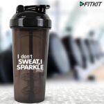 Fitkit Classic Bottle 700 Ml Shaker(Pack Of 1, Black, Plastic)