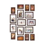 Amazon Brand – Solimo Collage Set Of 16 Brown Photo Frames ( 4 X 6 Inch – 8 & 6 X 8 Inch – 8)