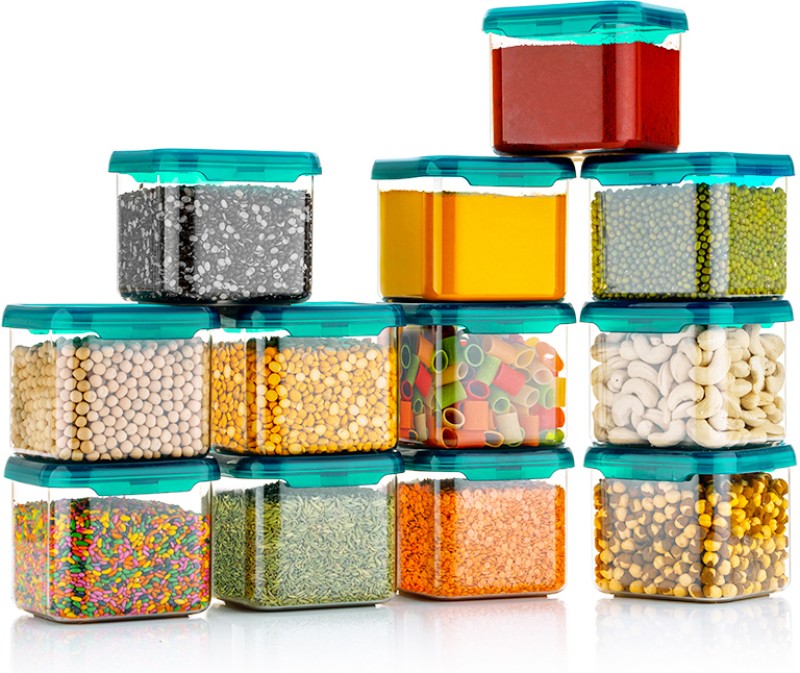 Centureum Plastic Grocery Container  – 500 Ml(Pack Of 12, Clear)