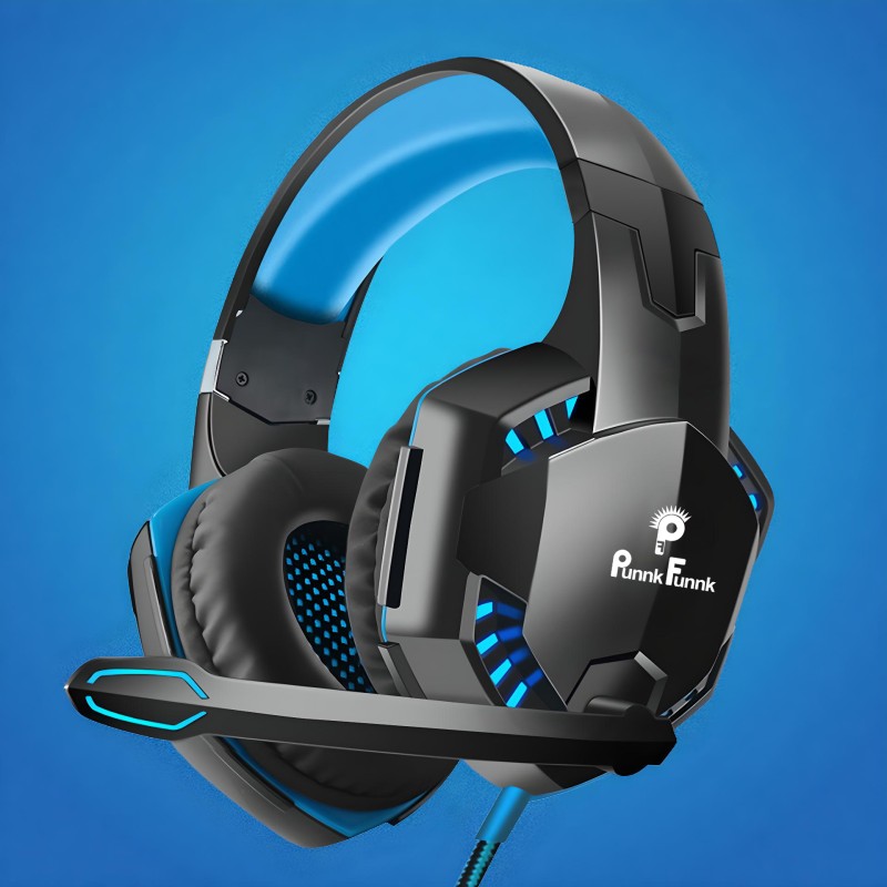 Punnkfunnk Pro Version Stylist With Microphone Wired Gaming(Black, On The Ear)