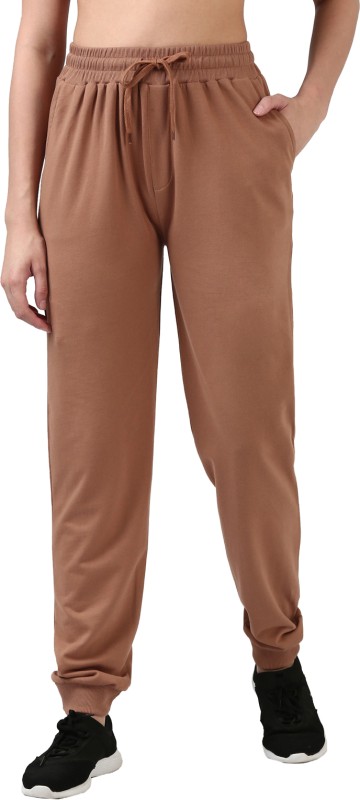 Filmode Solid Women Brown Track Pants