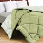 Flipkart Perfect Homes Solid Double Comforter For  Mild Winter(Microfiber, Green, Baige)